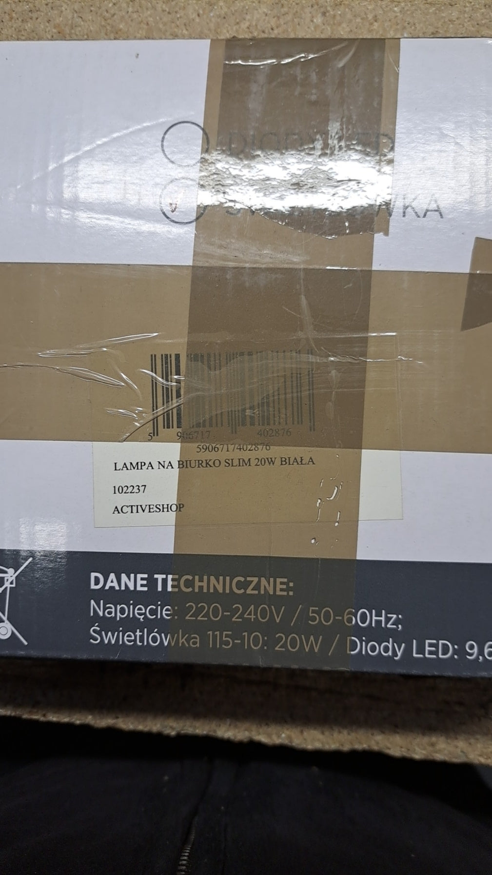 Lampa Na Biurko Slim 20w Biała Outlet