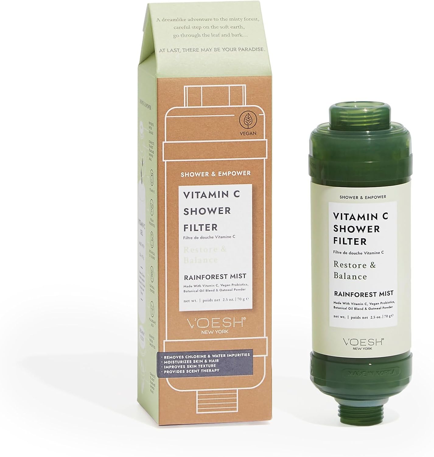 Voesh - Filtr Prysznicowy Z Witaminą C - Rainforest Mist 70g