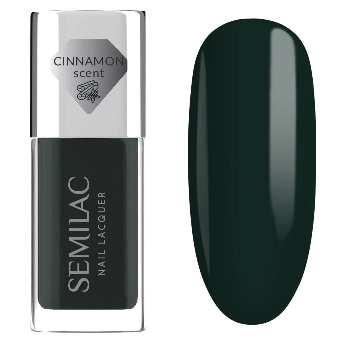 Semilac Lakier Klasyczny 114 Nail Lacquer Bottle Green 9 ml