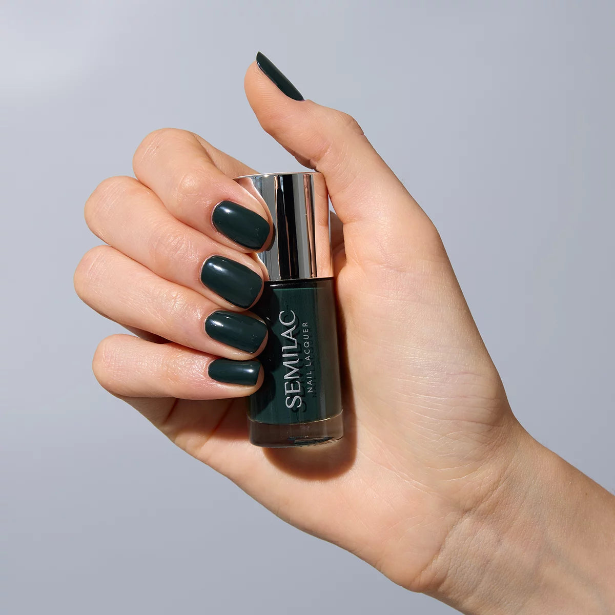 Semilac Lakier Klasyczny 114 Nail Lacquer Bottle Green 9 ml