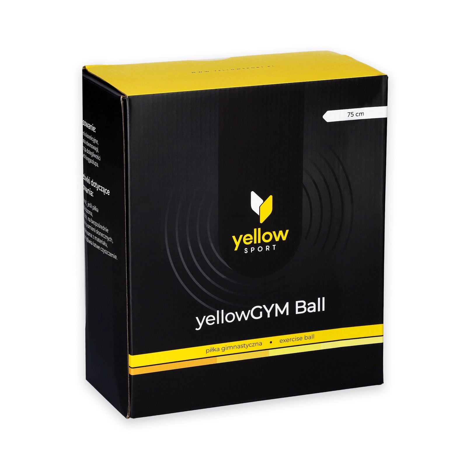 yellowSPORT Piłka Do Ćwiczeń 75 Cm Żółta Pompka W Zestawie