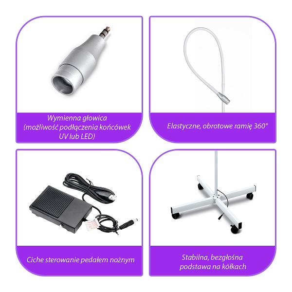 Noble Lashes Lampa UV Do Przedłużania Rzęs - Biała