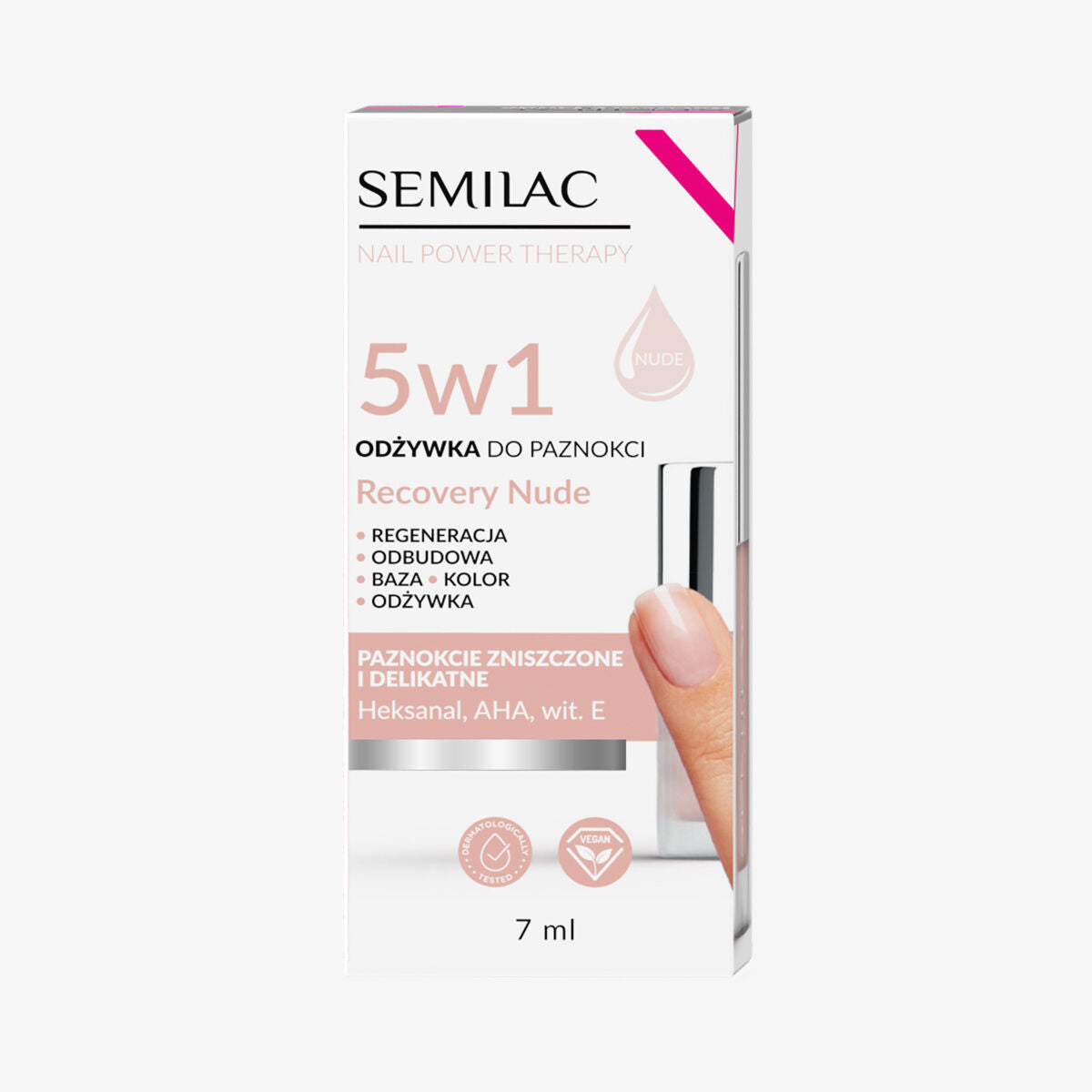 Semilac Odżywka do Paznokci Nail Power Therapy 5w1 Recovery Nude 7ml