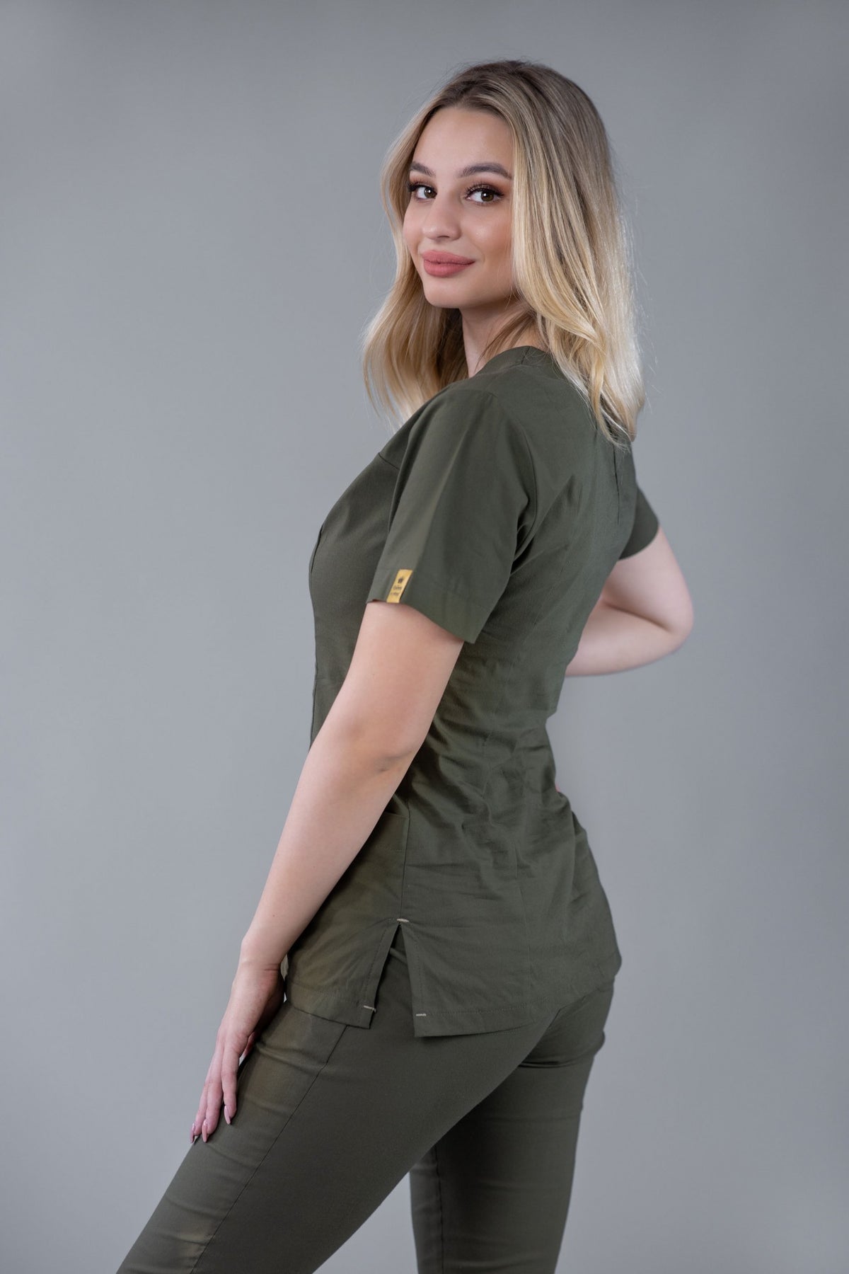 Rena Bluza Medyczna Scrubs - Khaki