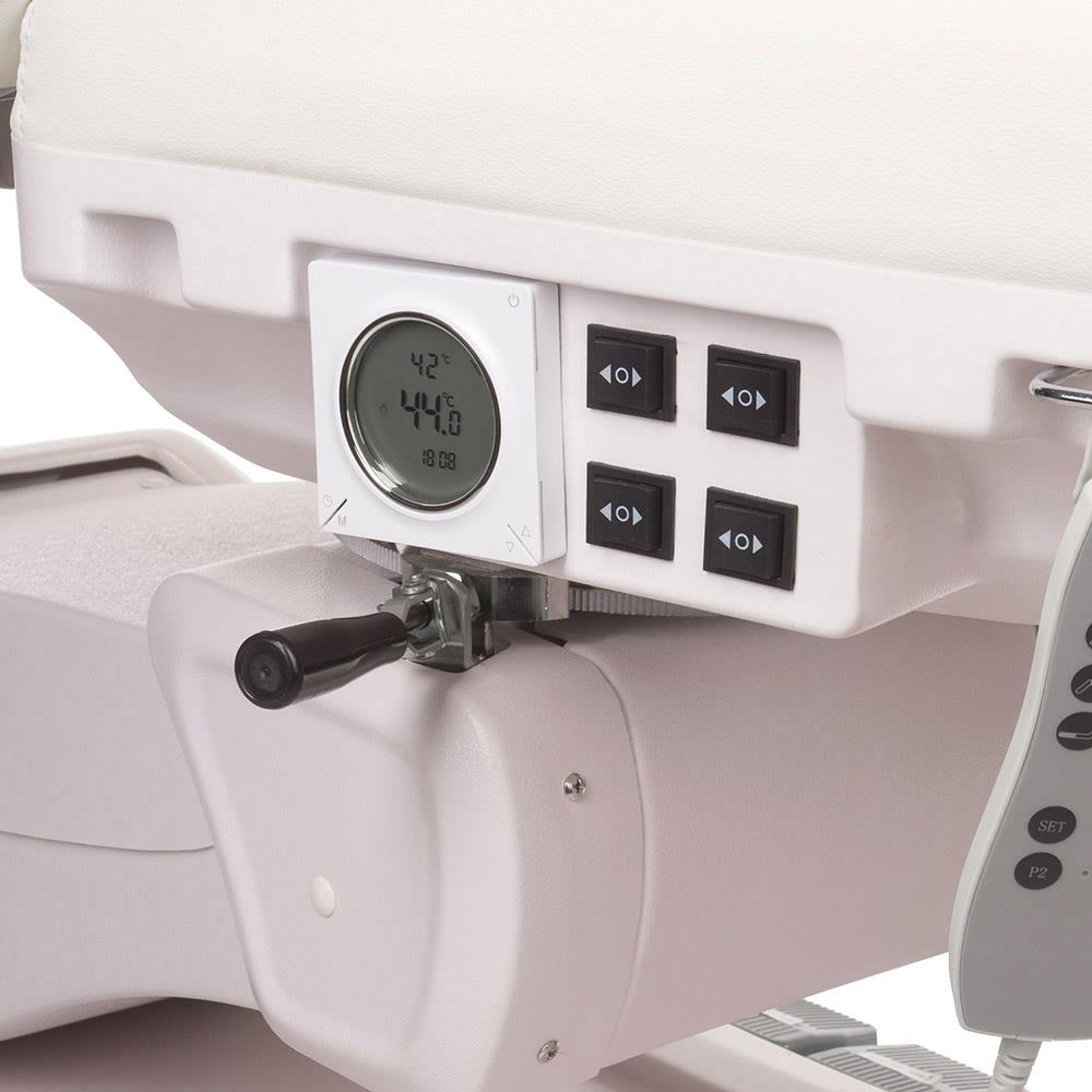 Elektryczny fotel kosmetyczny podgrzewany BR-6686 biały