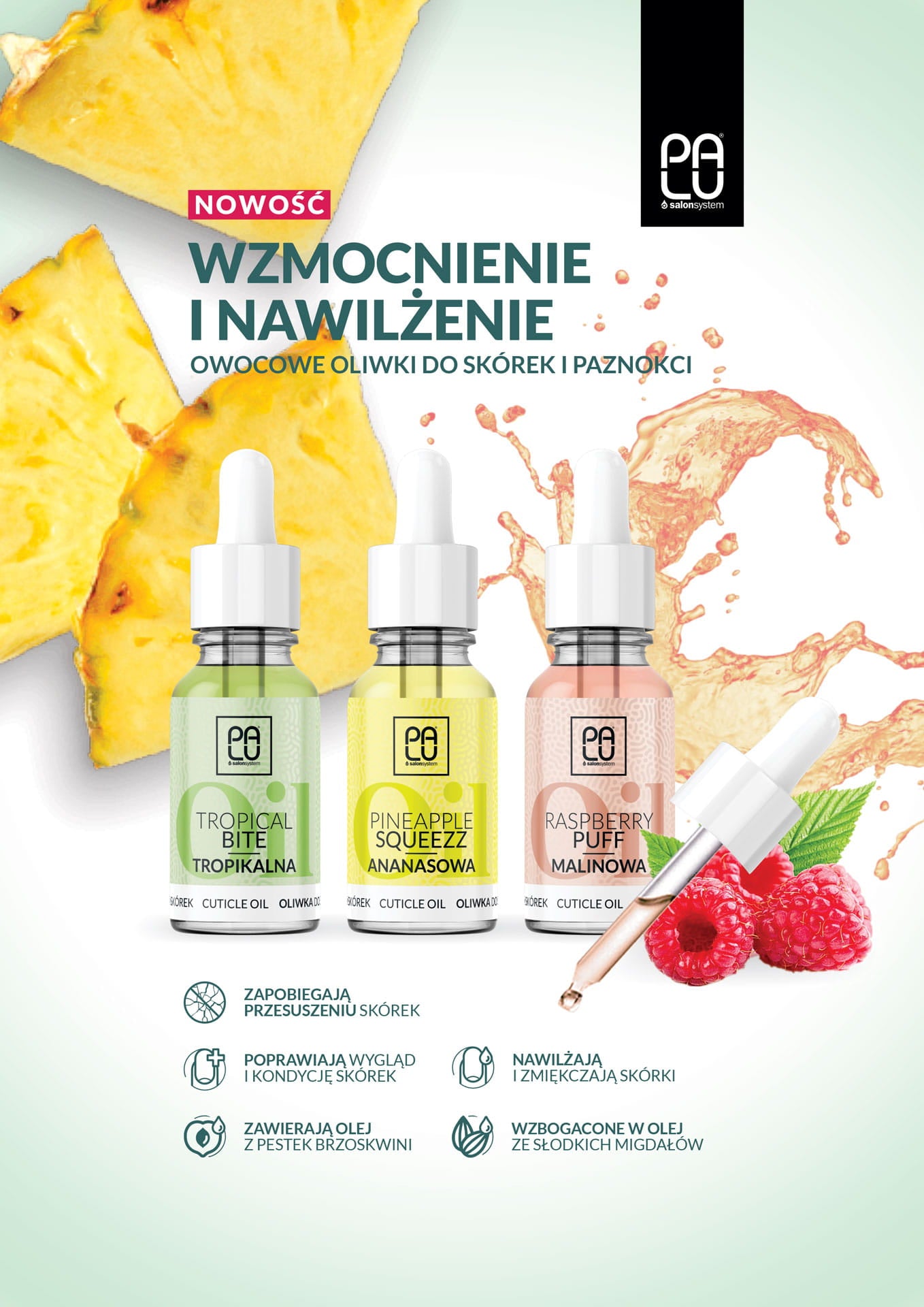 Palu Pineapple Squeezz Oliwka Do Skórek I Paznokci Ananasowa 15ml