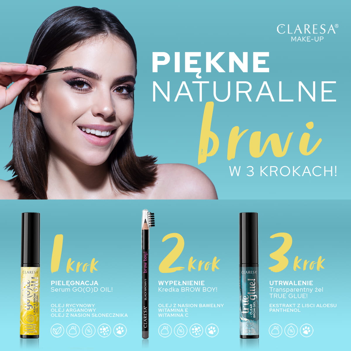 Claresa Serum Olejowe Do Rzęs I Brwi Z Olejem Rycynowym Go(O)D Oil!