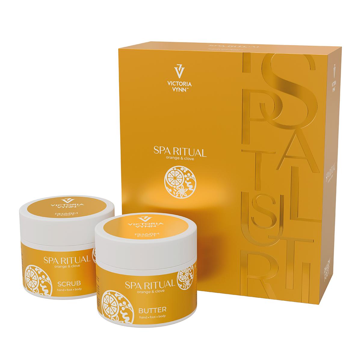 Victoria Vynn Spa Ritual Orange & Clove Peeling I Masło Do Stóp, Dłoni I Ciała 2x120ml