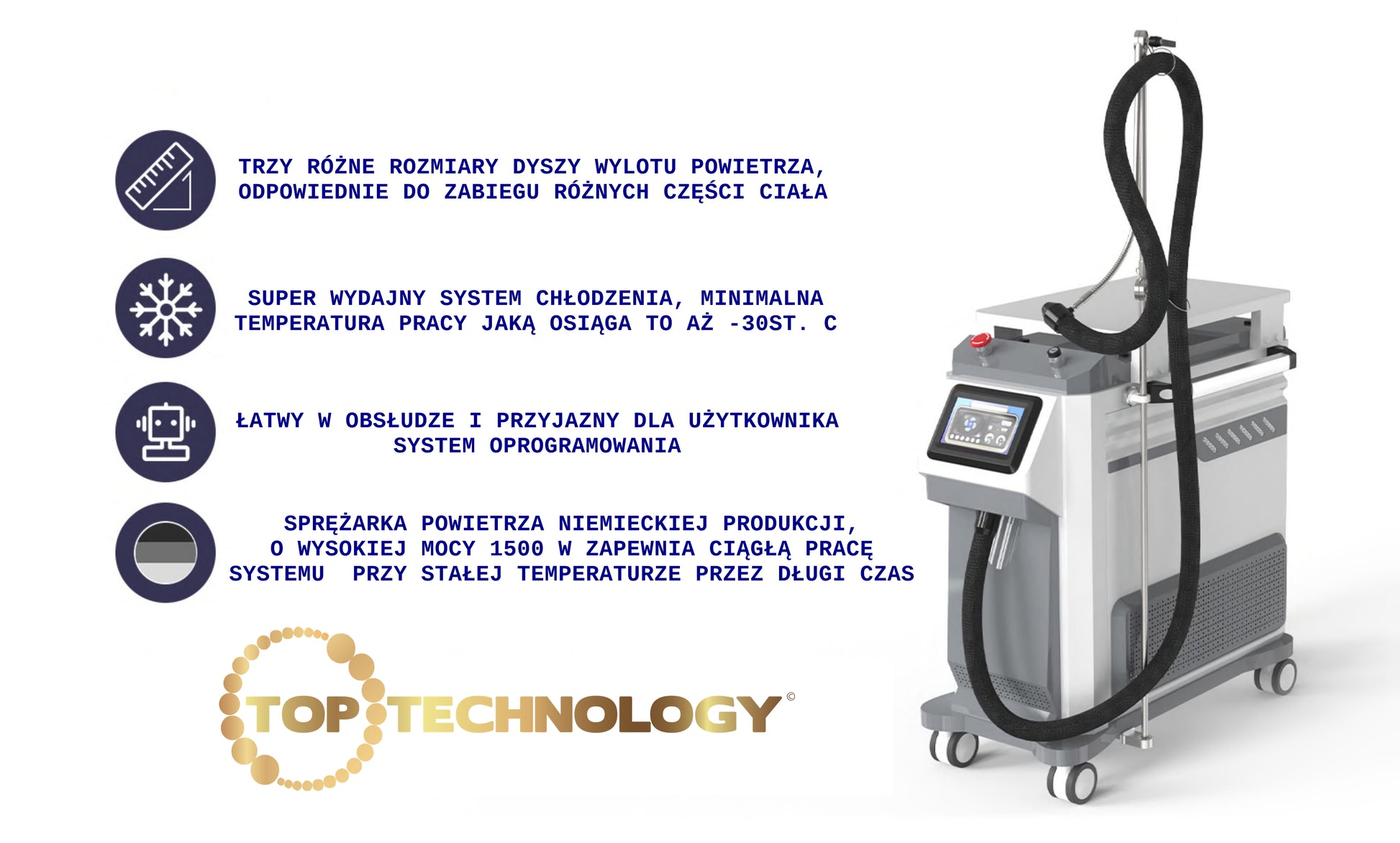 Chłodziarka Medyczna do Skóry - Coolplus Wersja Wolnostojąca