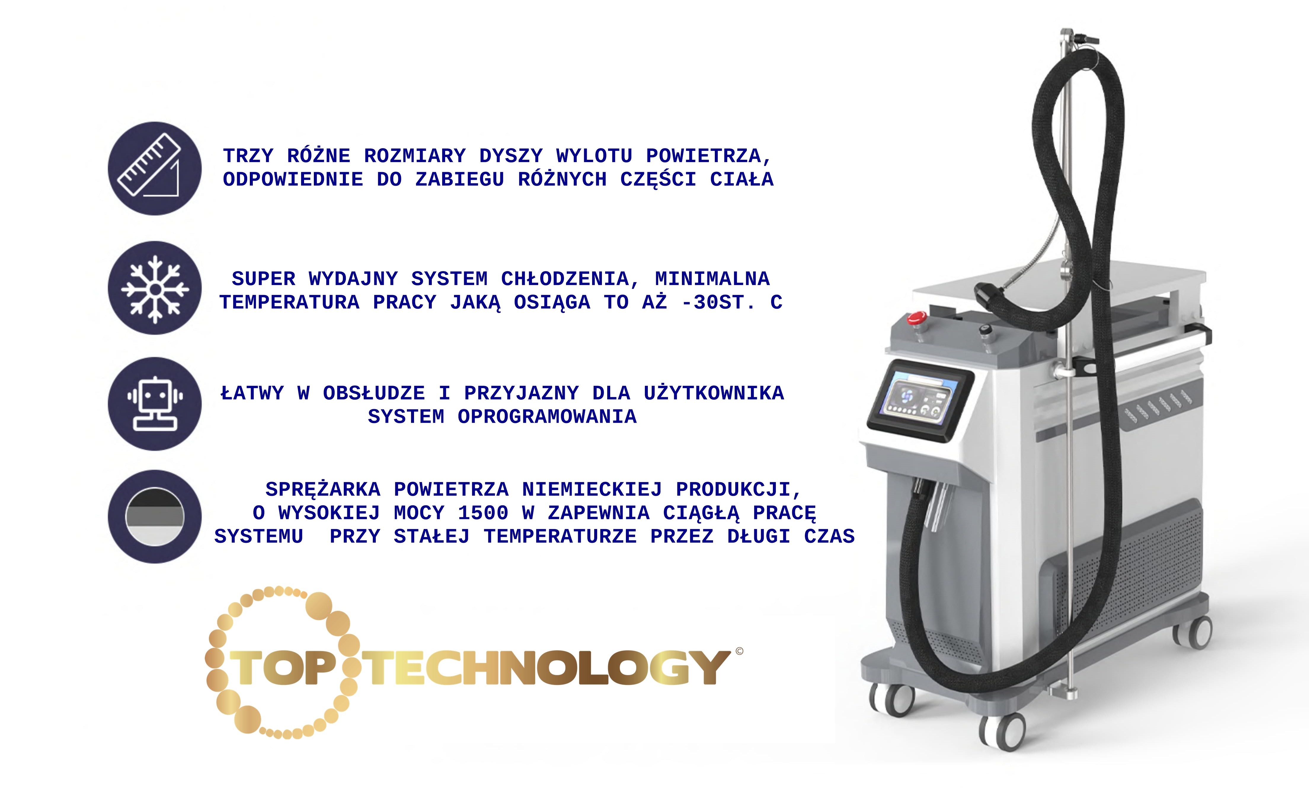 Chłodziarka Medyczna do Skóry - Coolplus Wersja Wolnostojąca
