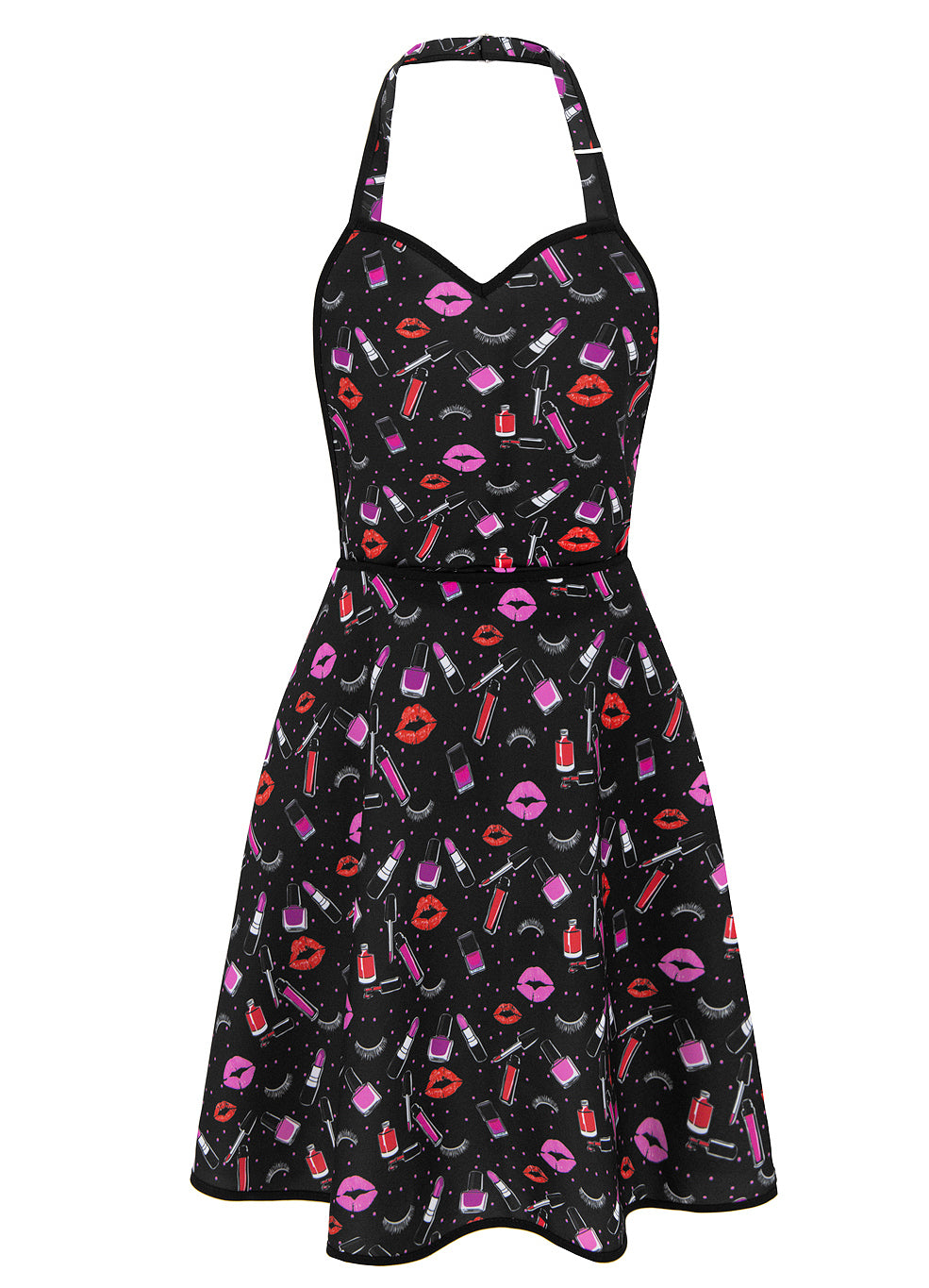 Rena Fartuszek Nr.47 Make Up Print Czarny S/M