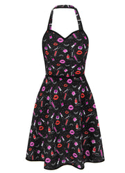 Rena Fartuszek Nr.47 Make Up Print Czarny L/XL