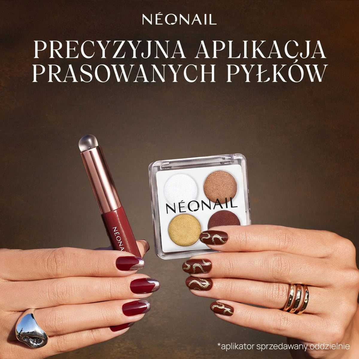 NEONAIL Paleta pyłków prasowanych 4 kolory