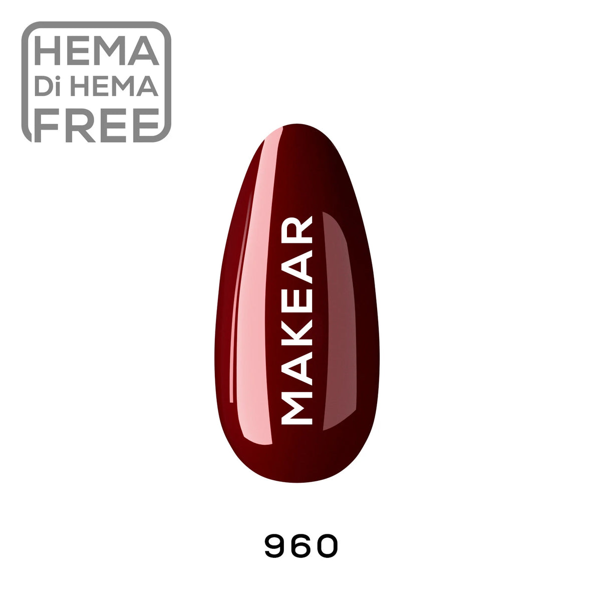 Makear Lakier hybrydowy In Her Era 960 Bordowy 8 m