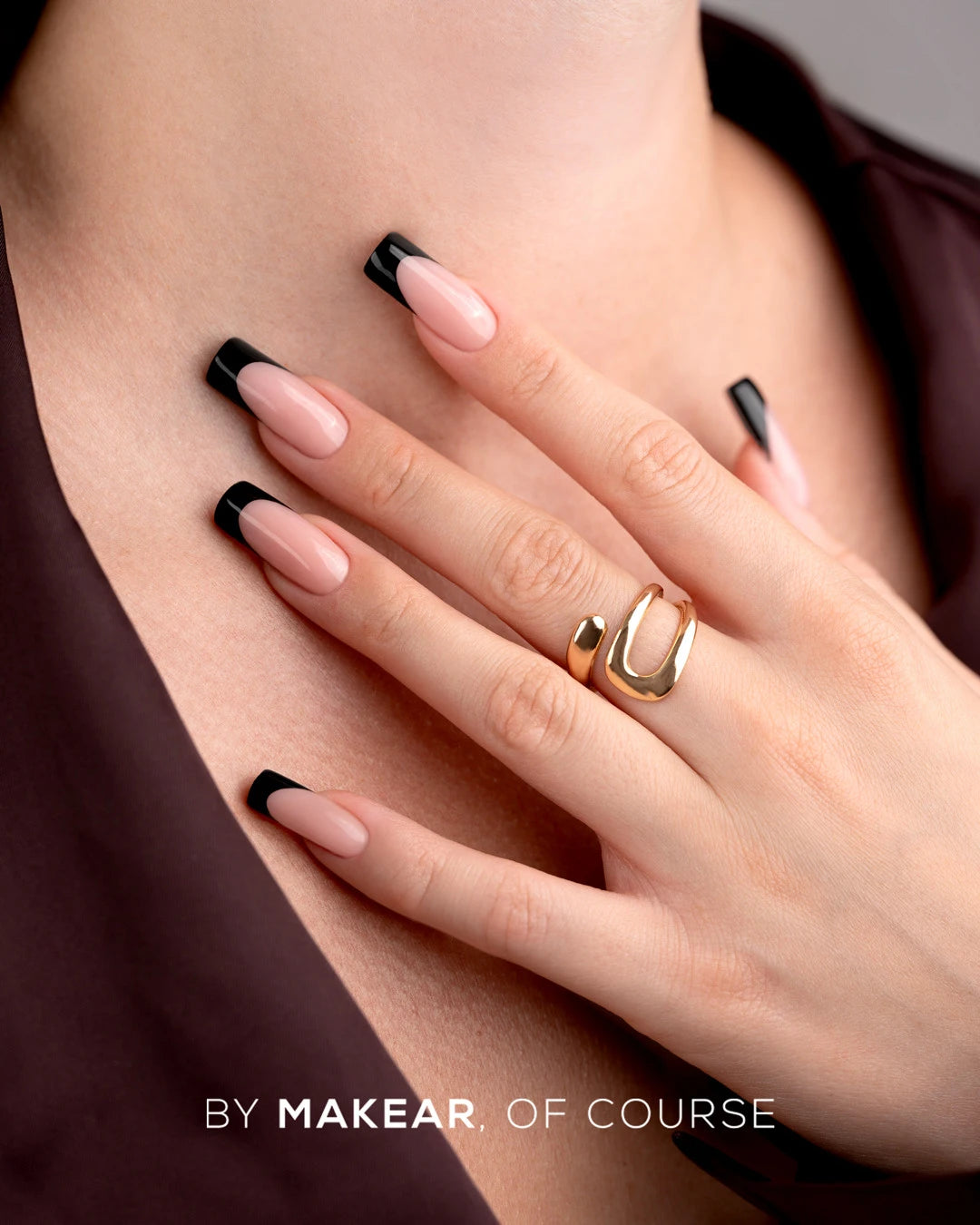 Makear French Manicure Gel FG14 Black Intensywna Czerń 5 ml