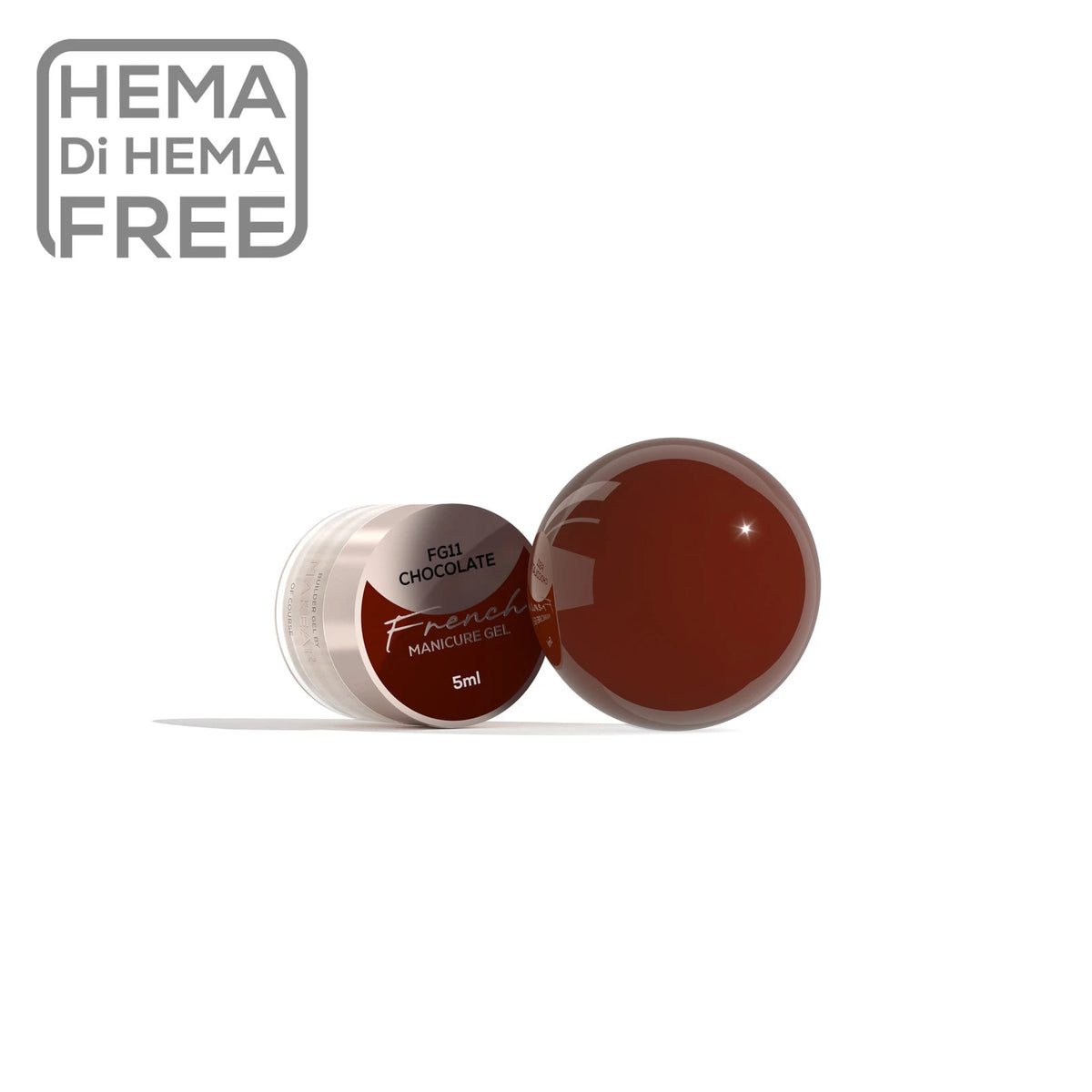 Makear French Manicure Gel FG11 Chocolate Czekoladowy Brąz 5 ml