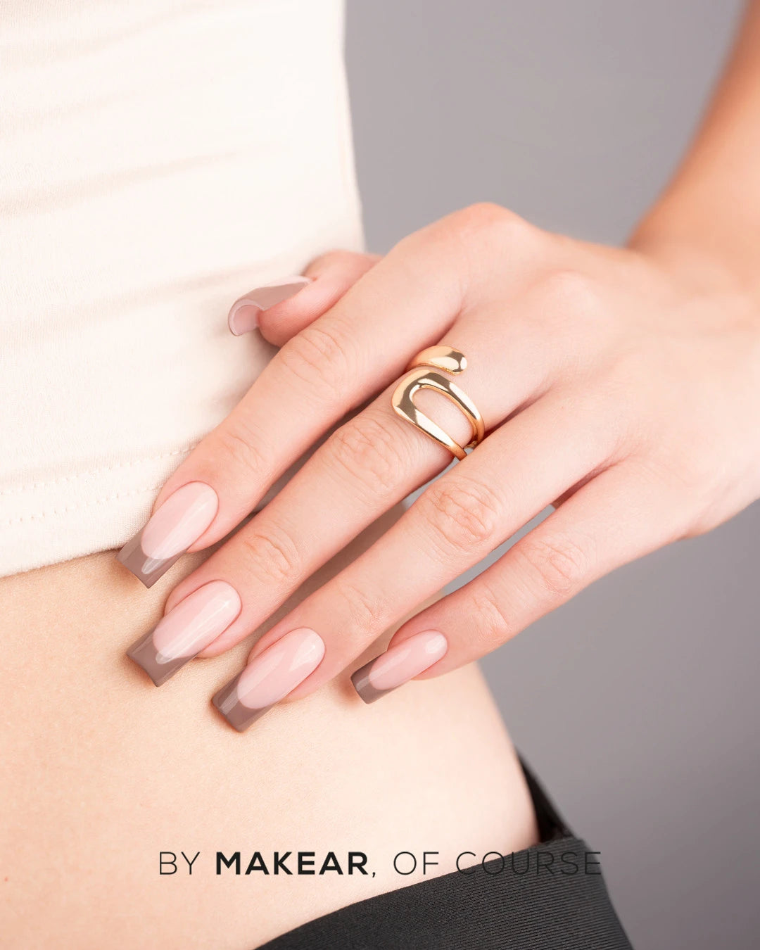 Makear French Manicure Gel FG09 Nougat Nugatowy Brąz 5 ml