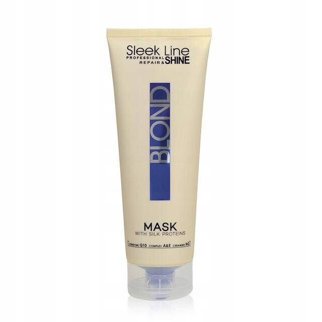 Stapiz Sleek Line Q10 Maska Blond Niebieska 250ml