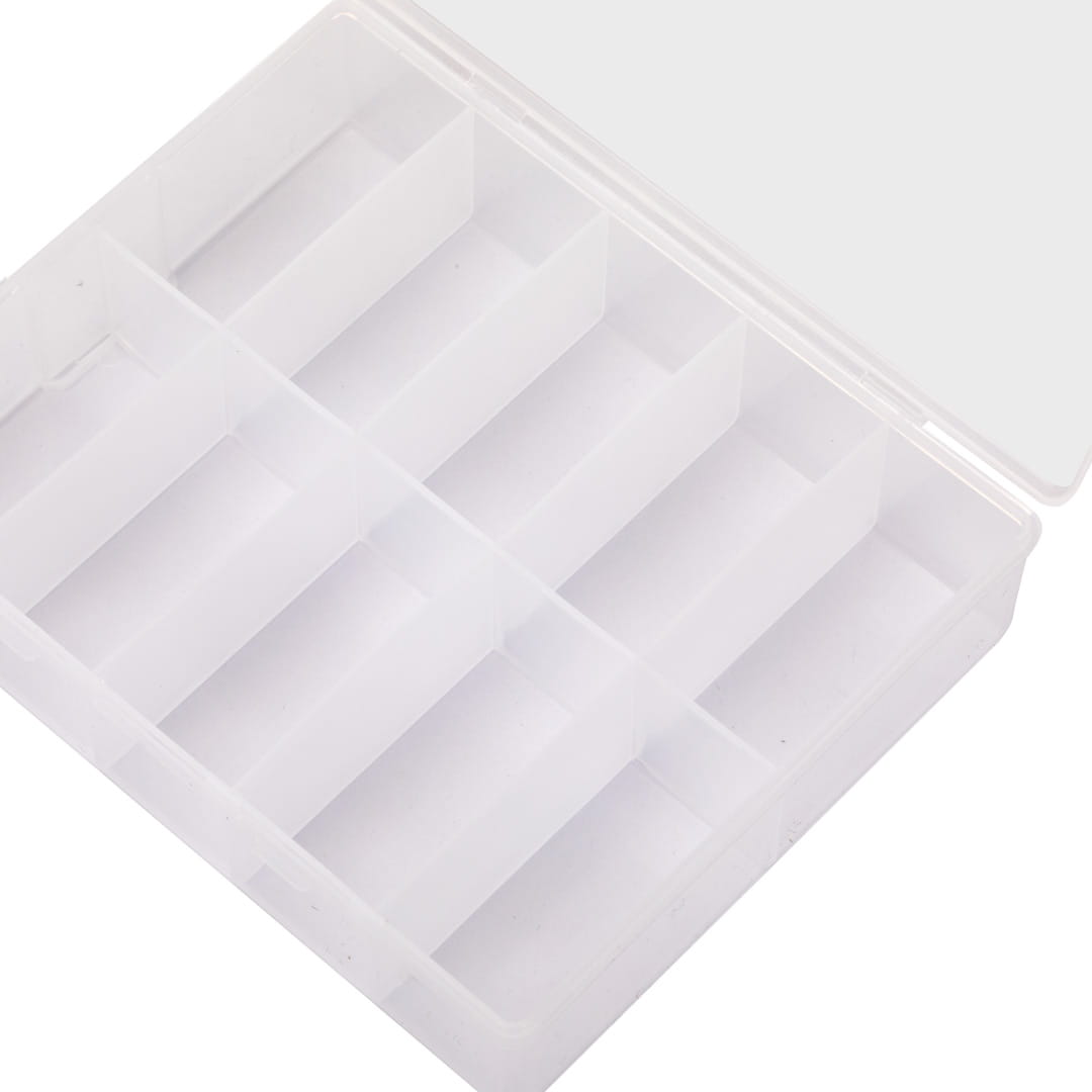 Pudełko Ekspozytor Kasetka Box Organizer Na Ozdoby Przezroczysty 10 Komór