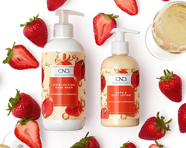 CND Scentsations - Balsam Do Rąk i Ciała Prosecco i Truskawki 245ml