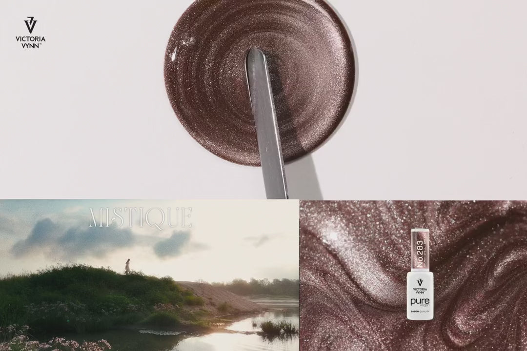 Załaduj wideo: Victoria Vynn Lakier hybrydowy Pure Vegan Creamy Cat Eye 283 Brown Spell 8 ml