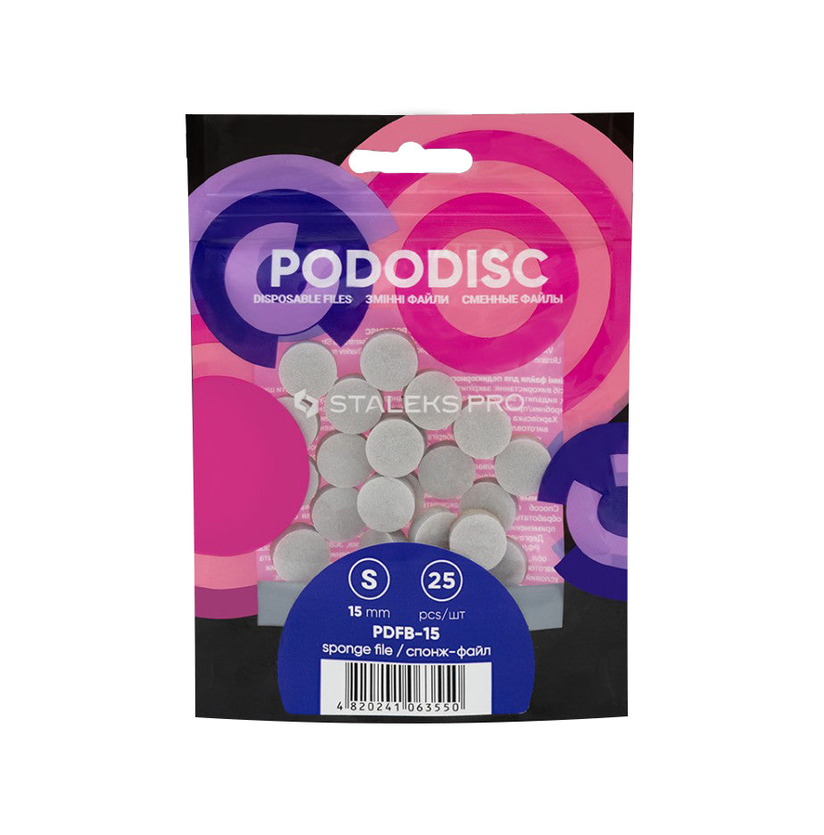 Jednorazowe Pilniki-Gąbki PODODISC STALEKS PRO S 15mm 25szt