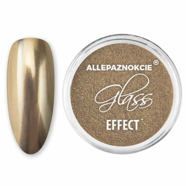 Pyłek Do Zdobień Paznokci Glass Effect - Golden Nr.1