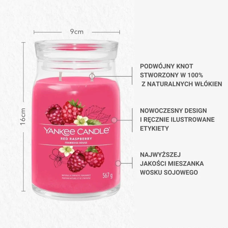 Yankee Candle Signature Świeca Zapachowa Duża Red Raspberry