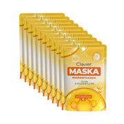 Clavier Maska Do Twarzy W Płacie Rozświetlająca z Vitaminą C, 10szt.