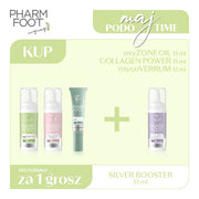 Pharm Foot Zestaw Collagen Power / 15ml,  Mycoverrum 15ml Serum Do Skóry, Oxyzone Oil /15ml + Gratis Silver Booster / 15ml