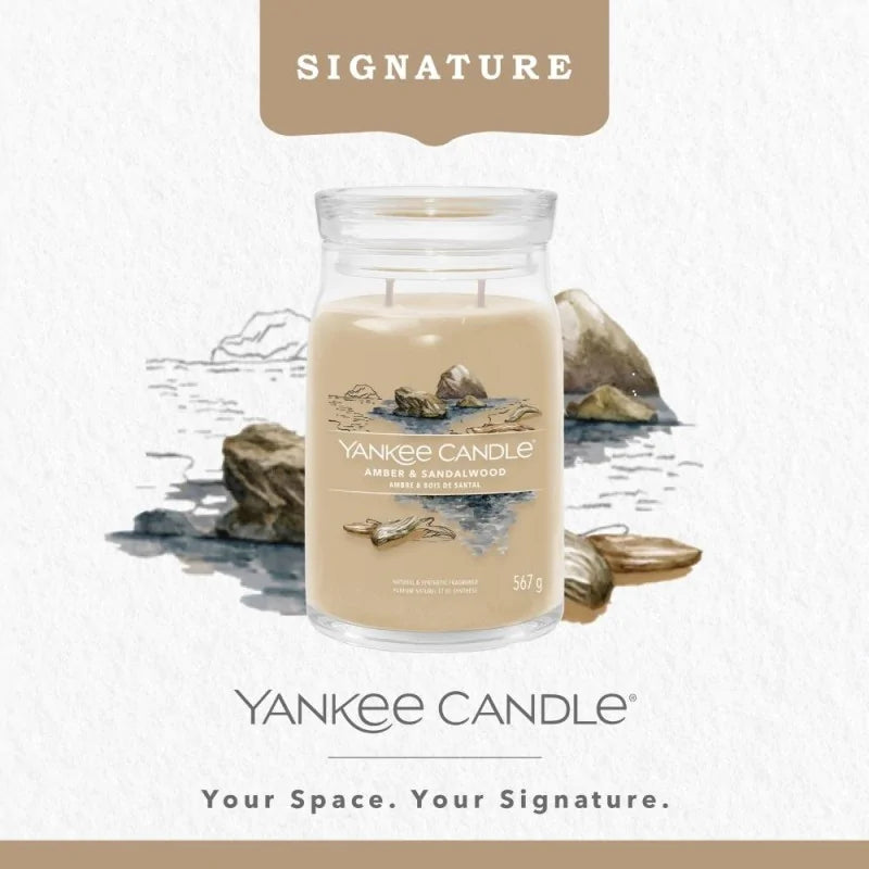 Yankee Candle Signature Świeca Zapachowa Duża Amber & Sandalwood