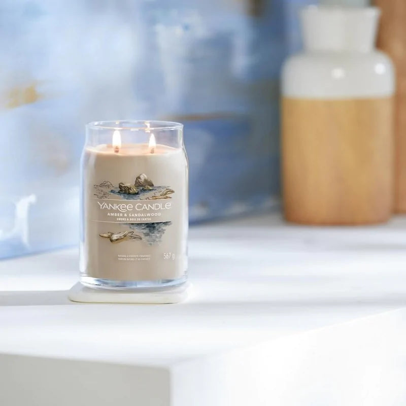 Yankee Candle Signature Świeca Zapachowa Duża Amber & Sandalwood