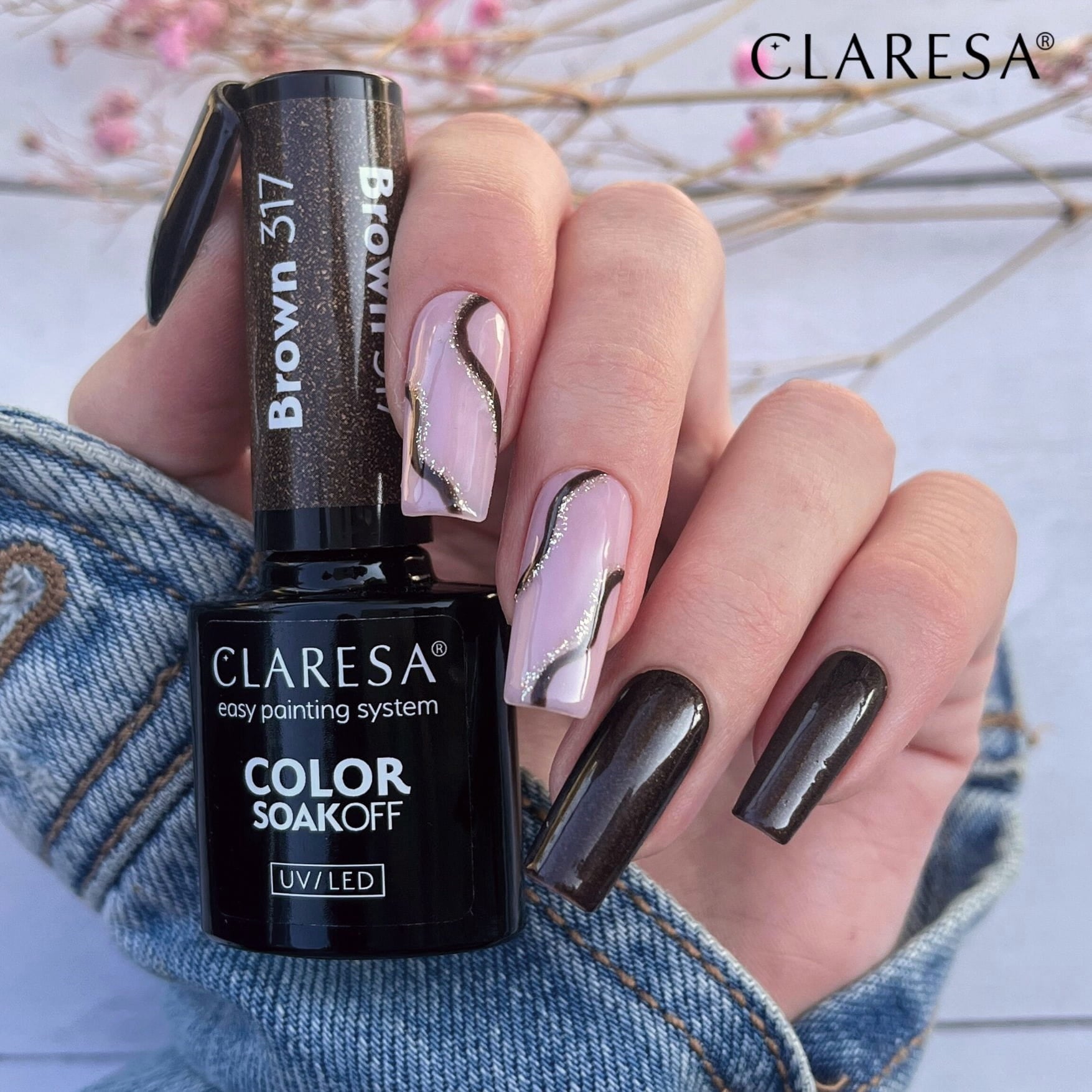 Claresa - Lakier hybrydowy BROWN 317 -5g