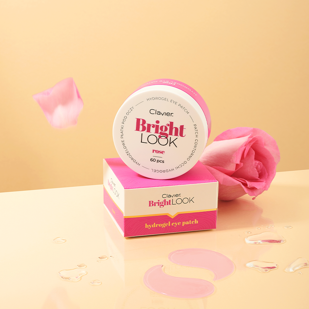Clavier Bright Look Hydrożelowe Płatki Pod Oczy, Antyoksydacyjne Rose, 60 Szt.