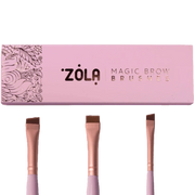 Zola Profesjonalny Zestaw Pędzli Do Brwi Magic Brow Brushes Jasny Róż
