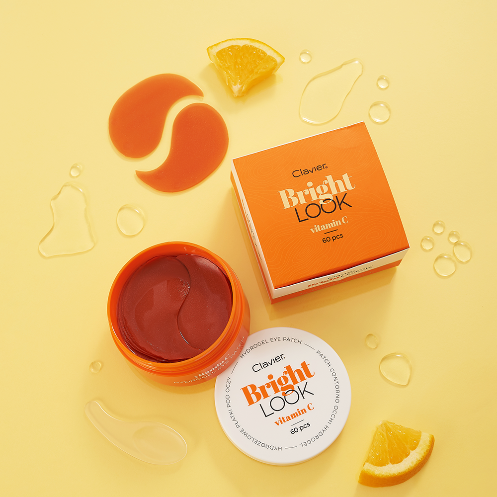 Clavier Bright Look Płatki Pod Oczy, Żelowe, Rozświetlające Vitamina C, 60 Szt.