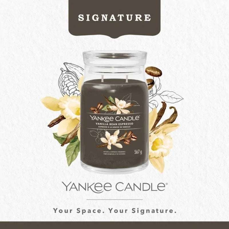 Yankee Candle Signature Świeca Zapachowa Duża Vanilla Bean Espresso