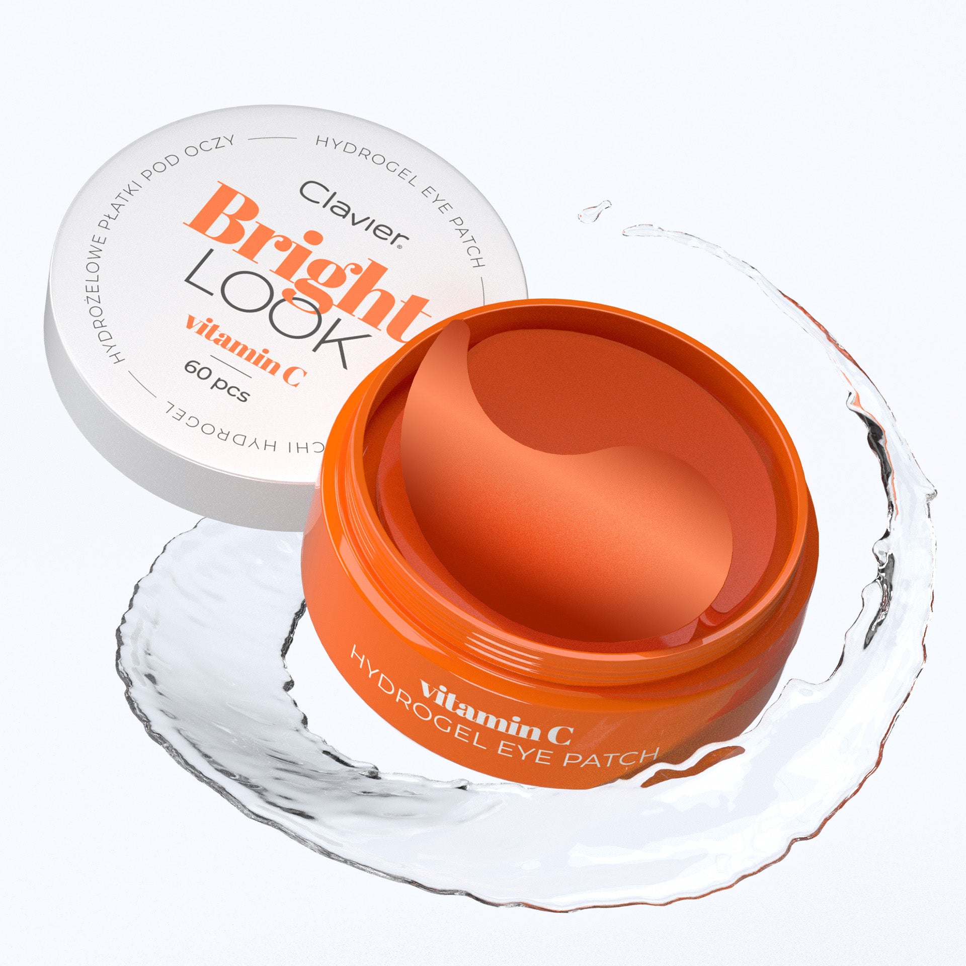 Clavier Bright Look Płatki Pod Oczy, Żelowe, Rozświetlające Vitamina C, 60 Szt.
