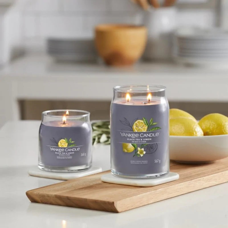 Yankee Candle Signature Świeca Zapachowa Duża Black Tea & Lemon