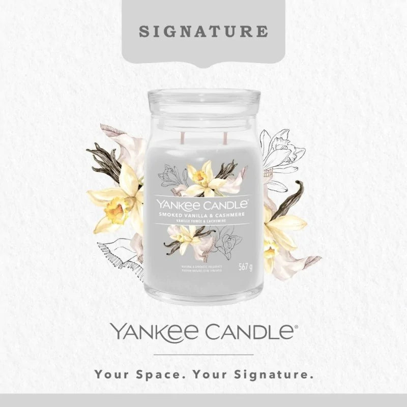 Yankee Candle Signature Świeca Zapachowa Duża Smoked Vanilla & Cashmere