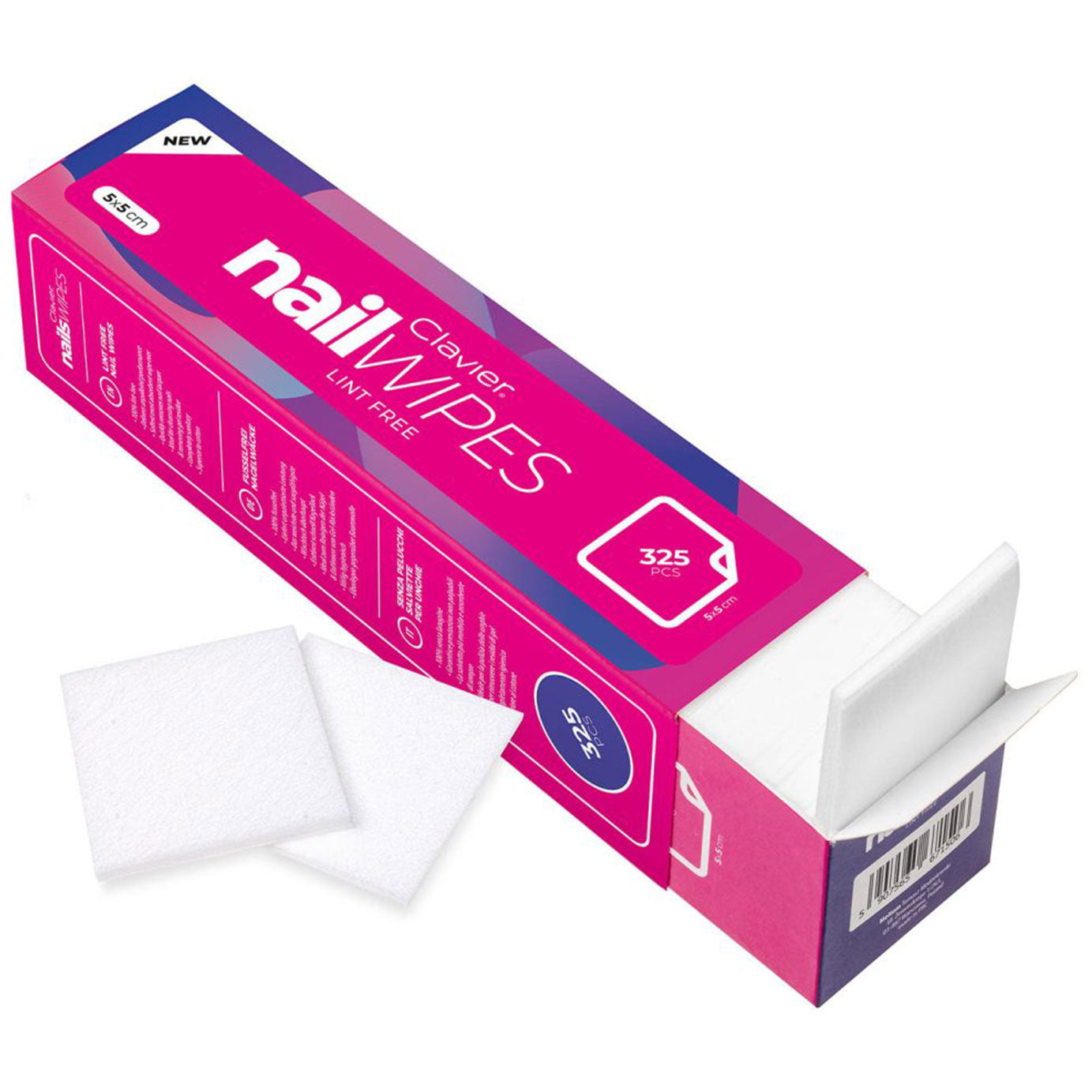 Clavier Waciki Do Paznokci, Bezpyłowe Nail Wipes – 325 Szt.