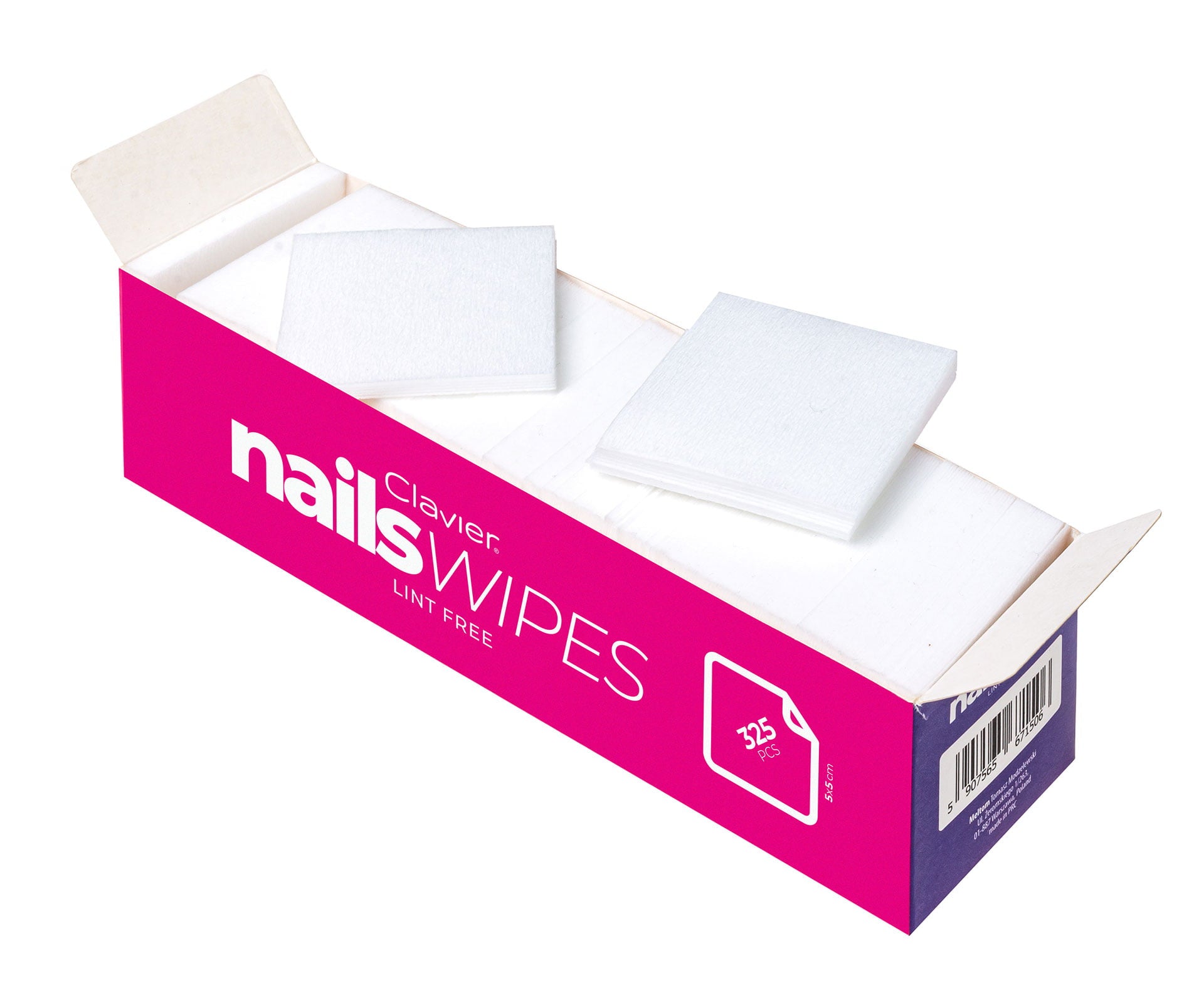 Clavier Waciki Do Paznokci, Bezpyłowe Nail Wipes – 325 Szt.
