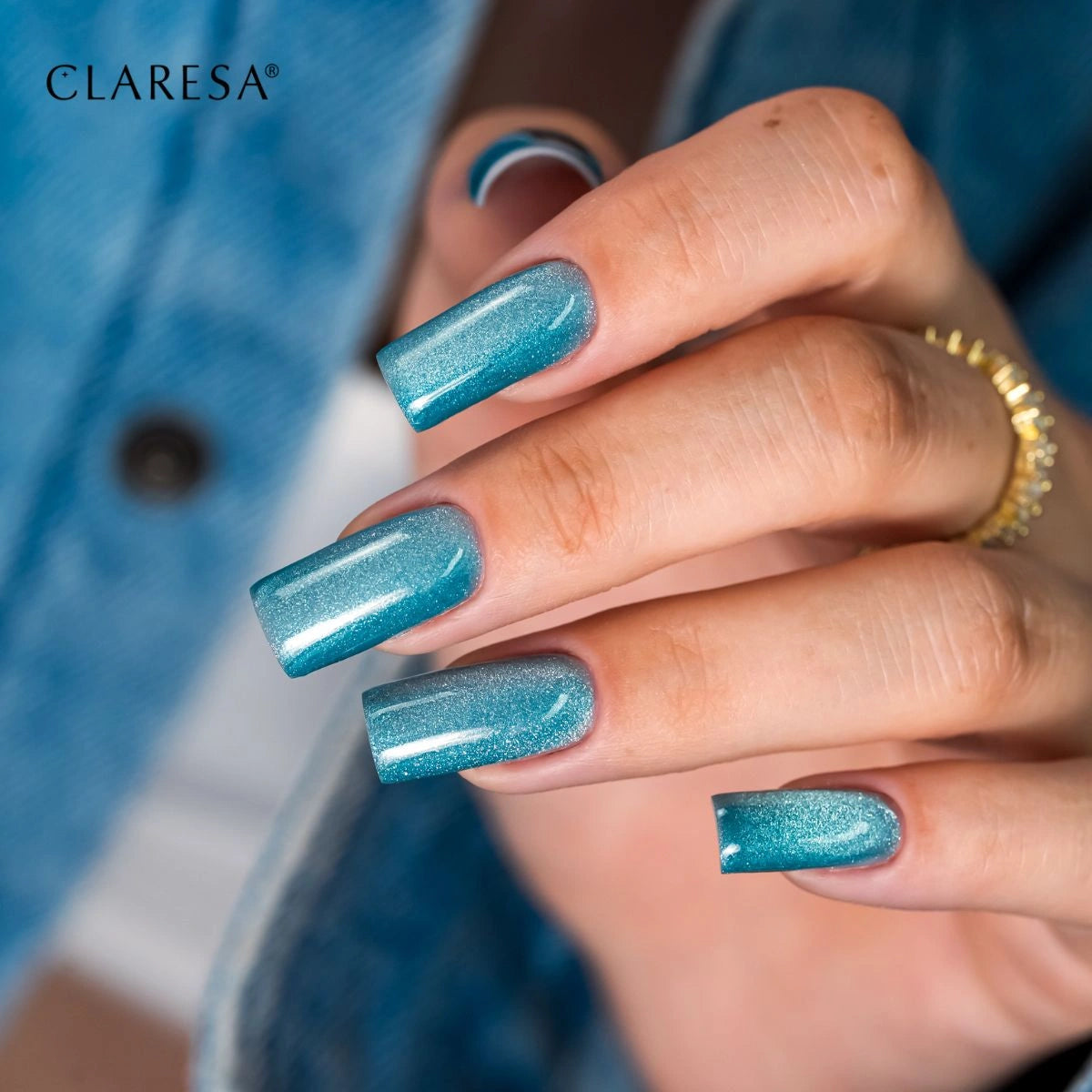 Claresa Lakier Hybrydowy Cat Eye Neon Turquoise 5g