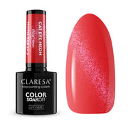 Claresa Lakier Hybrydowy Cat Eye Neon Light Pink 5g