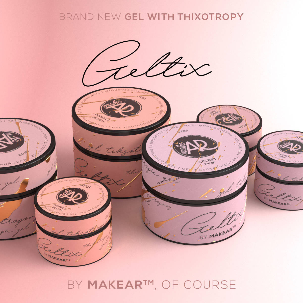 Makear GT01 - Geltix Żel Tiksotropowy Perfect Blush 50ml