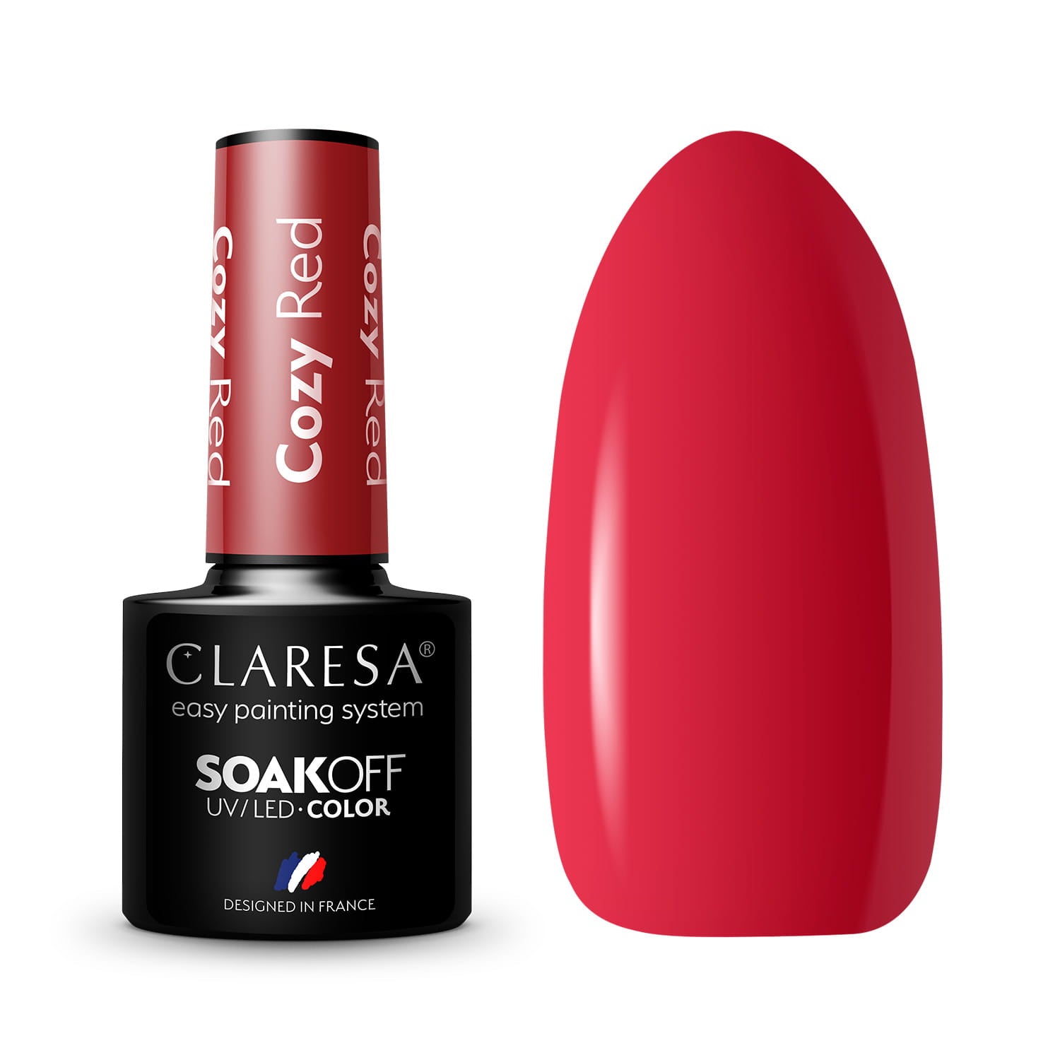 Claresa - Lakier Hybrydowy Cozy Red -5g