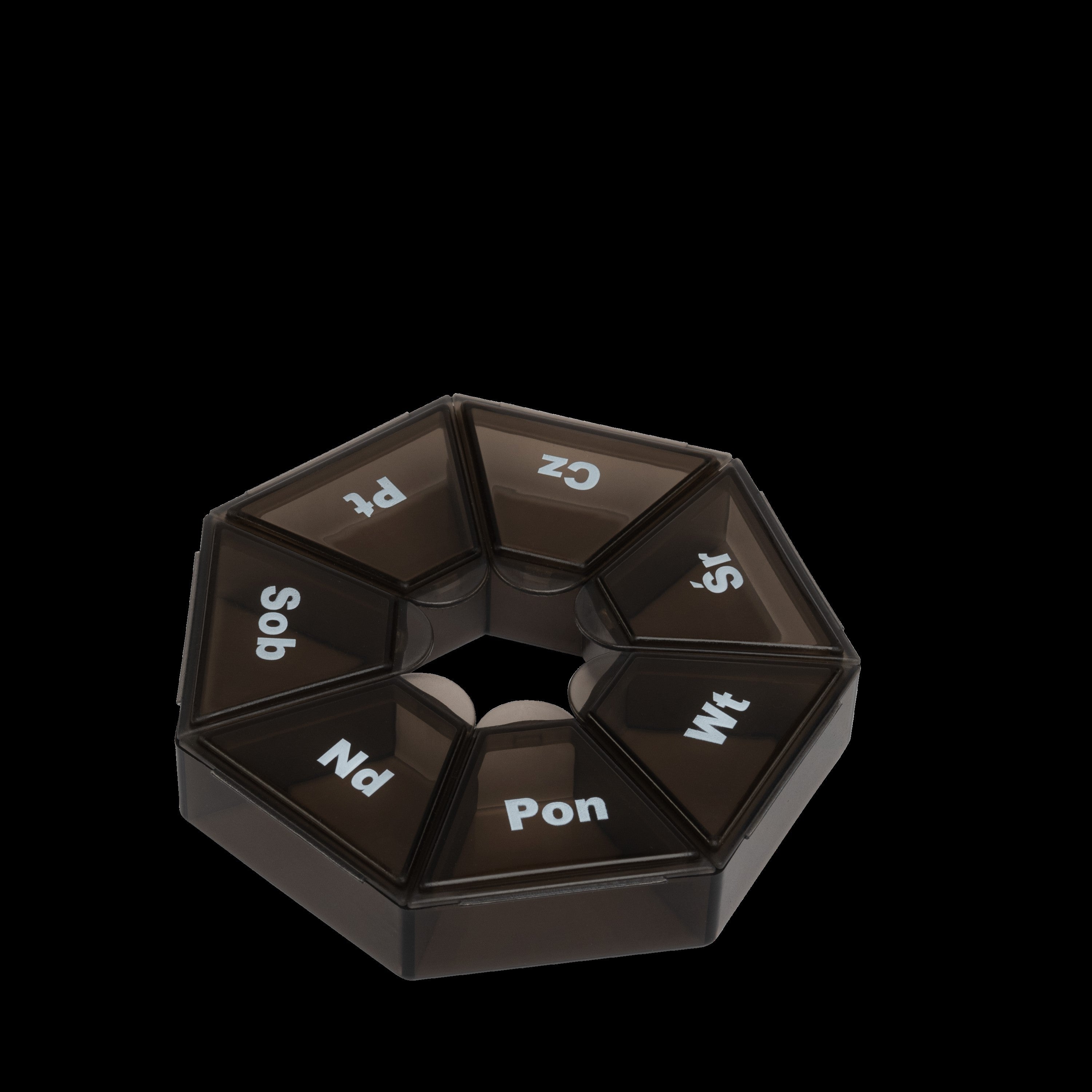 ReaTape - Pudełko Na Tabletki Heptagon - Czarny