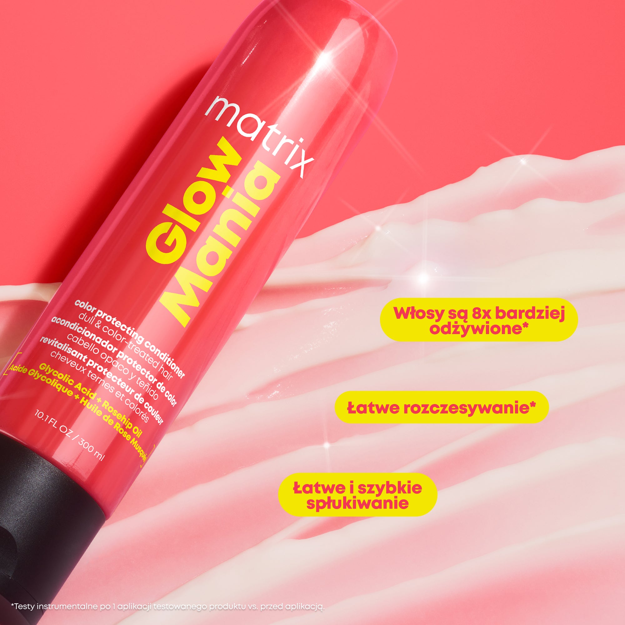 Matrix Glow Mania, Odżywka Nabłyszczająca Do Włosów Koloryzowanych, 300ml