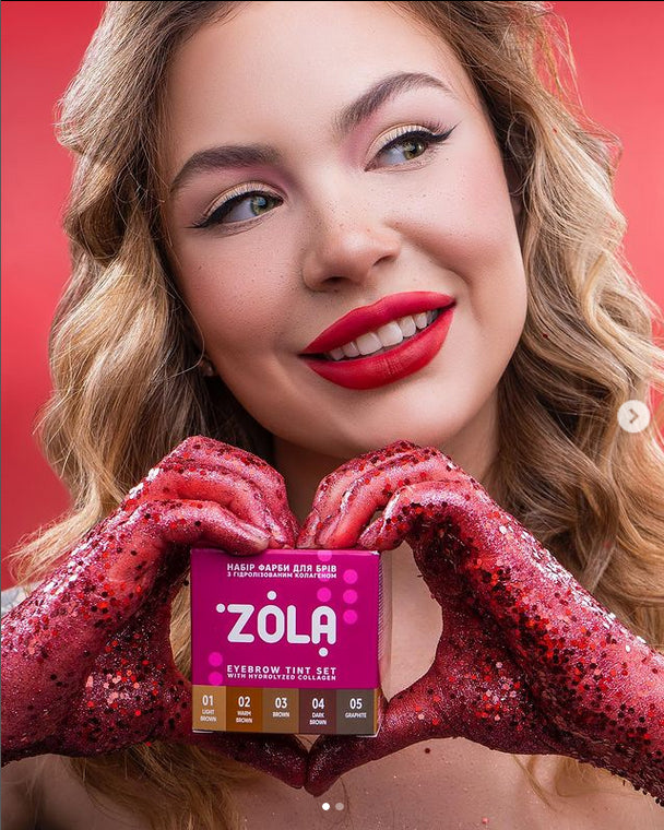 Zola Zestaw Farb Do Brwi Z Kolagenem W Saszetkach 5x5ml (5 Kolorów)