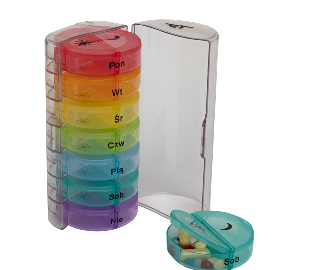 ReaTape - Pudełko Na Tabletki Cylinder - Przezroczysty